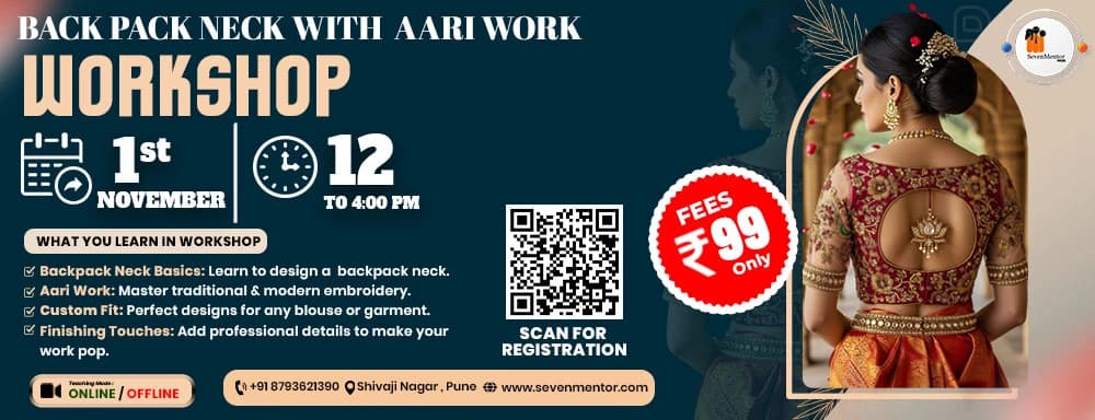 Back Pack Neck With Aari Work Workshop