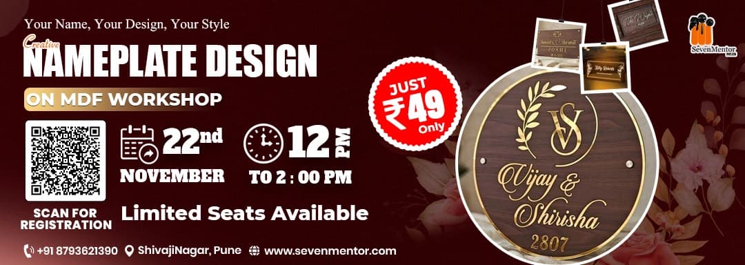 YOUR NAME, YOUR DESIGN, YOUR STYLE - Creative Nameplate Design on MDF Workshop